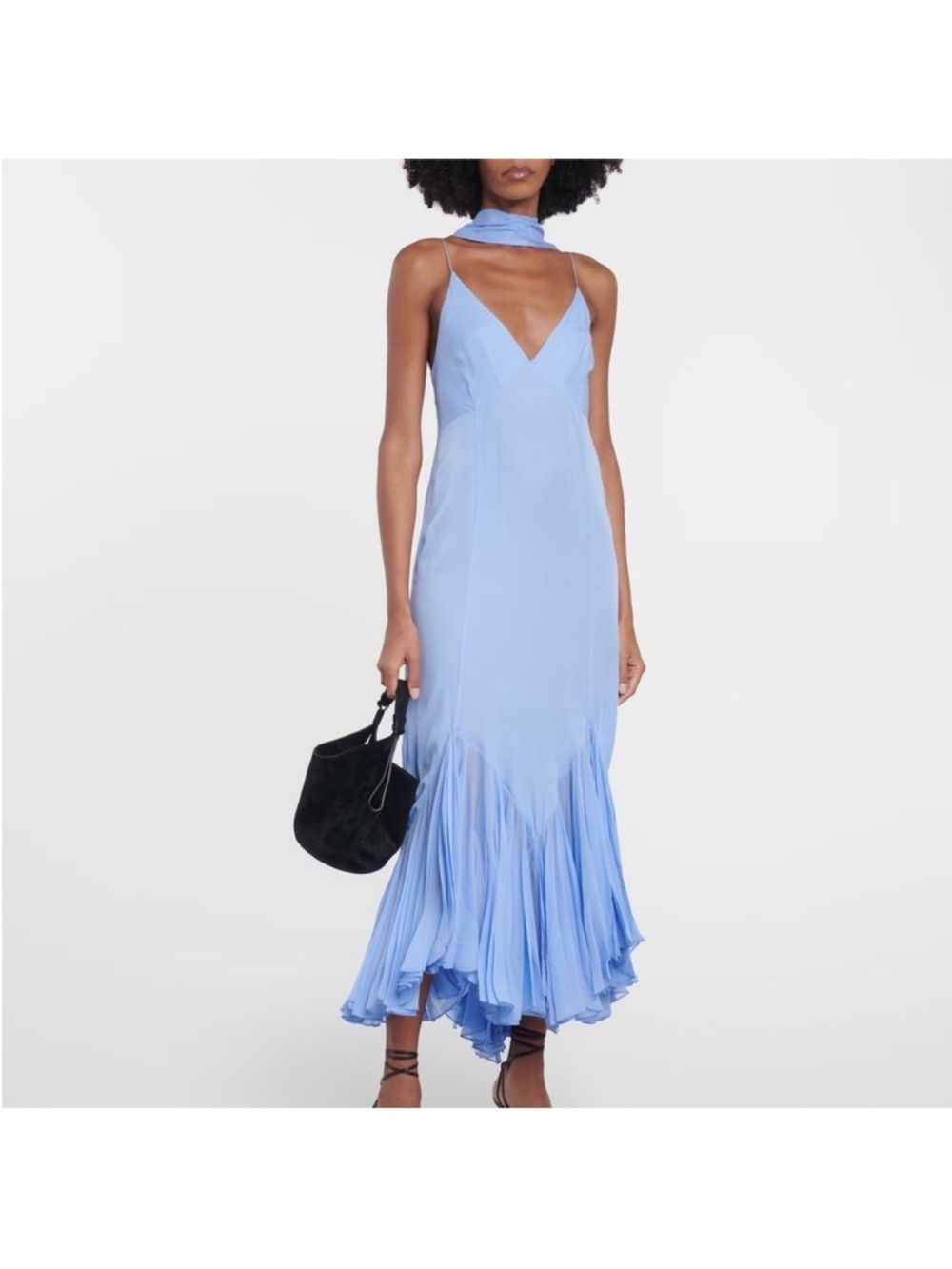 Khaite Candita Dress Cornflower Blue